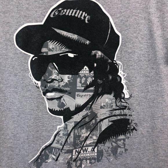 DOPE | Grey Vintage Eazy E T-Shirt No Size Tag - Picture 2 of 5